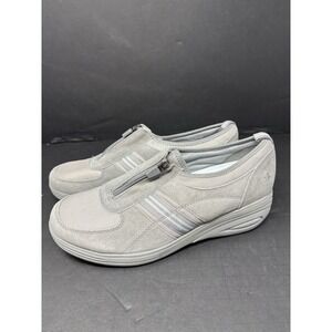 Grasshoppers Performance Platforms Get Fit Shoes Silver Gray‎ Zip Close Size 11M